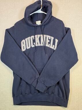 Vintage Bucknell Hoodie L Navy Blue Oarsman 913 Pullover Sweatshirt NCAA